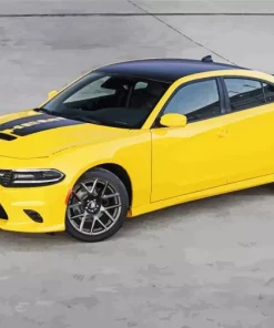 Yellow Charger Car Diamond Painting