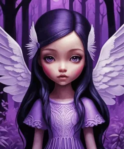 Aesthetic Girl With Wings Art Diamond Painting