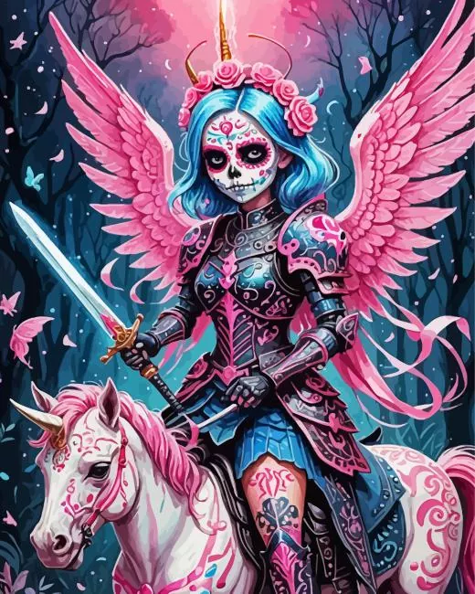 aesthetic girly sugar skull art Diamond Paintings Aesthetic Girly Sugar Skull Art Diamond Painting