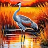 Aesthetic Sandhill Crane Art Diamond Painting