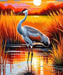 Aesthetic Sandhill Crane Art Diamond Painting