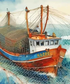 Aesthetic Seascape Boat Diamond Painting