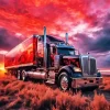 Aesthetic Semi Truck Art Diamond Painting