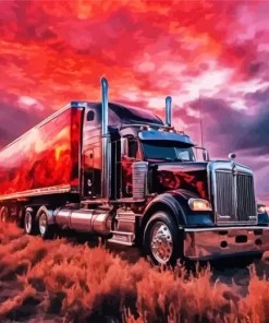 Aesthetic Semi Truck Art Diamond Painting