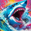 Aesthetic Shark Attack Art Diamond Painting