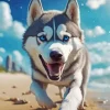 Aesthetic Siberian Husky Diamond Painting
