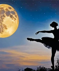 Aesthetic Silhouette Of A Ballerina Art Diamond Painting