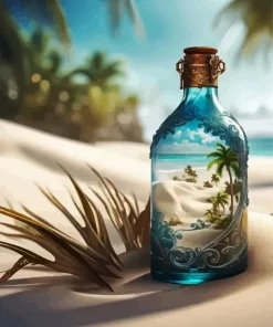 Beach Glass Bottle Diamond Painting