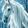 Beautiful White Horse Diamond Painting