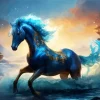 Blue Horse Diamond Painting