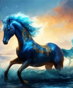 Blue Horse Diamond Painting