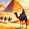 Camels And Pyramids Diamond Painting