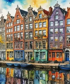 Canal Houses Amsterdam Diamond Painting