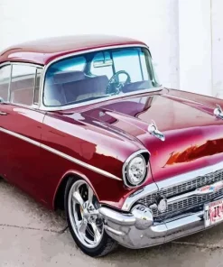 Candy Apple Red 57 Chevy Diamond Painting