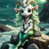 Capricorn Goat Mermaid Diamond Painting