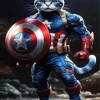 Captain America Cat Diamond Painting