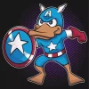 Captain America Duck Diamond Painting