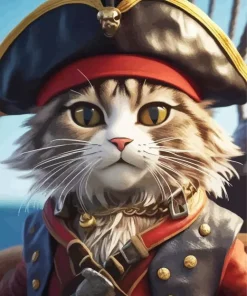 Captain Meow Diamond Painting
