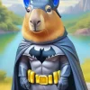 Capybara Batman Diamond Painting