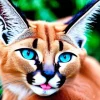 Caracal With Blue Eyes Diamond Painting