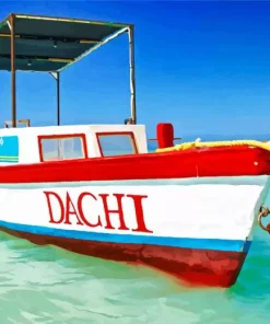 Caribbean Fishing Boat Diamond Painting