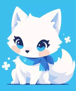 Cartoon Arctic Fox Diamond Painting