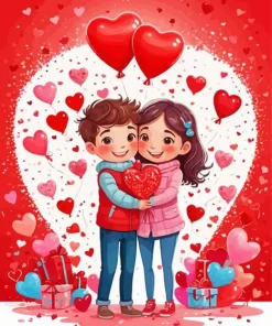 Cartoon Couple Diamond Painting