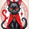 Cartoon Devil Cat Diamond Painting