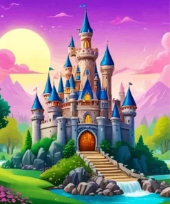 Cartoon Disney Castle Diamond Painting