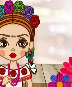 Cartoon Frida Kahlo Diamond Painting