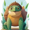 Cartoon Snapping Turtle Diamond Painting