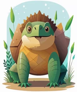 Cartoon Snapping Turtle Diamond Painting