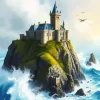 Castle By The Sea Diamond Painting
