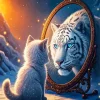 Cat And Tiger Mirror Diamond Painting