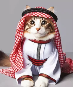 Cat With Arab Hat Diamond Painting