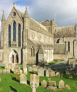 Cathedral Church Of St Canice And Round Tower Diamond Painting