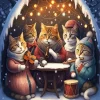 Cats Playing Instruments Diamond Painting