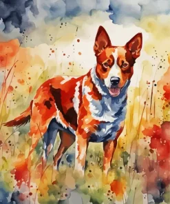 Cattle Dog Art Diamond Painting