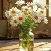 Chamomile In Glass Jar Diamond Painting