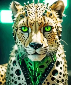 Cheetah Green Eyes Diamond Painting