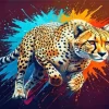 Cheetah Splash Diamond Painting