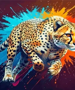 Cheetah Splash Diamond Painting