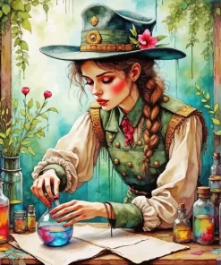 Chemist Girl Diamond Painting