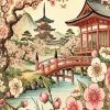 Cherry Blossom Japan Diamond Painting