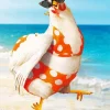 Chicken Dressed Up In The Beach Diamond Painting