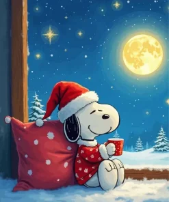 Christmas Santa Snoopy Diamond Painting
