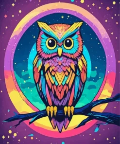 Colorful Owl Bird Diamond Painting