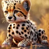 Cool Baby Cheetah Diamond Painting