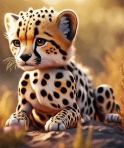 Cool Baby Cheetah Diamond Painting