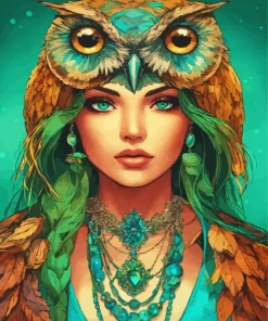 Cool Girl Owl Diamond Painting